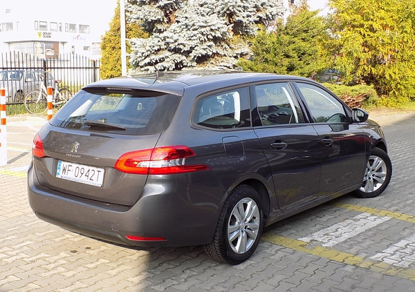 Peugeot 308 cena 49999 przebieg: 158255, rok produkcji 2019 z Wrocław małe 407